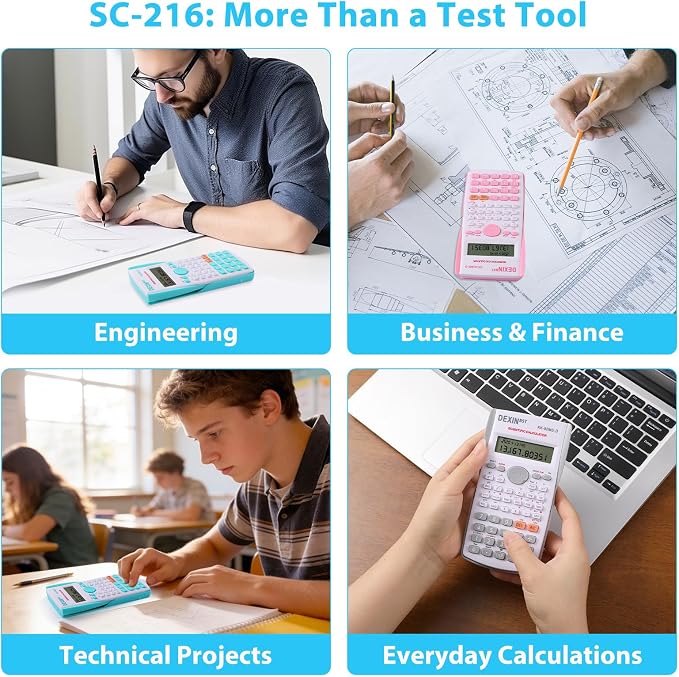 24 Pack Scientific Calculators with 2 Line Display Multi Function Engineering Calculator Ideal for Students Engineers Teachers Construction Finance Office Use School Business(Color)