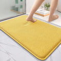 OLANLY Thick Memory Foam Bathroom Rugs 36x24, Absorbent Bath Mat, Yellow | Soft Quick Dry Bath Rugs Mats, Non-Slip, Machine Washable Carpet for Bathroom Floor, Tub and Shower, Home Decor Accessories