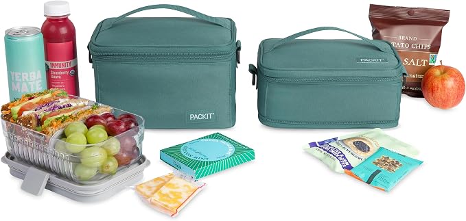 PackIt Freezable Mod 3-In-1 Lunch Box 4.5L Capacity, Agave | Built-in ice packs, EcoFreeze+ Technology, 3-in-1 use, Two compartments: freezable & insulated, Men and Women, Fresh lunches