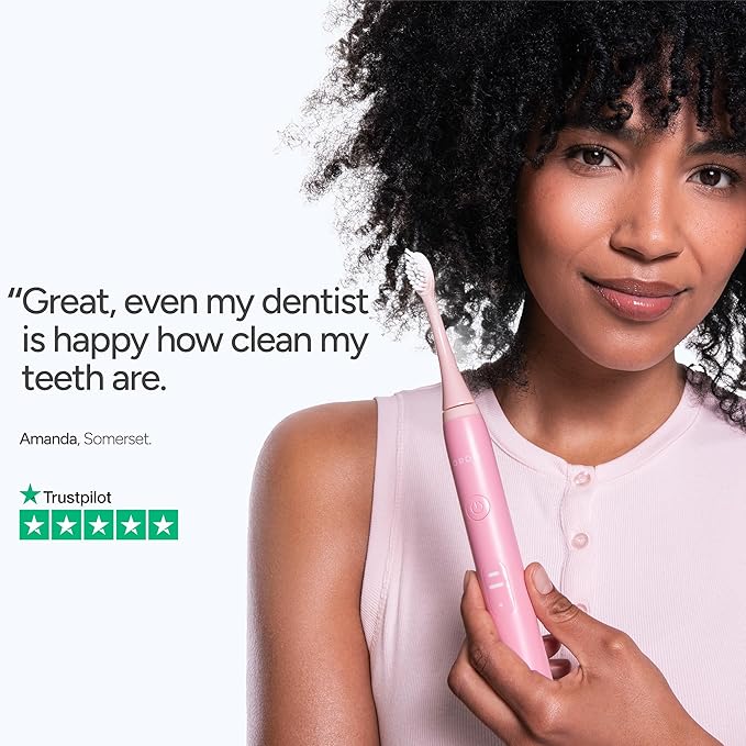 ORDO Sonic Lite Electric Toothbrush, Adults, Rechargeable, USB-C, Petal | Rechargeable sonic electric toothbrush, 35,000 pulses/min, dual modes, smart timer, 5+ week battery, USB-C charger