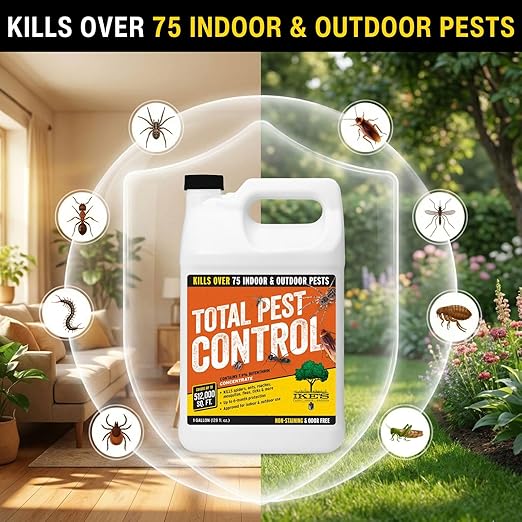 Ike's Pest Control Concentrate - 7.9% Bifenthrin Insecticide for Indoor/Outdoor Use - Gallon Liquid