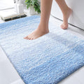 OLANLY Bathroom Rugs Mat 34x21, Extra Soft Absorbent Microfiber Bath Rugs, Rubber Backing, Quick Dry, Machine Washable Bath Mats for Bathroom Floor, Tub and Shower, Home Decor Accessories, Light Blue
