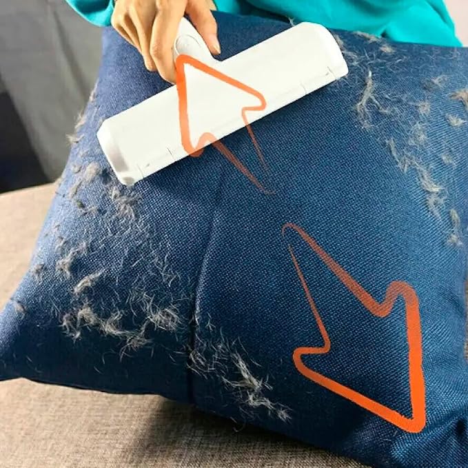 Pet Lint Roller for Clothes, Reusable, Easy Cleaning Catches and Removes Fluffs and Cats Or Dogs Hair from Furniture, Carpets, Clothes, Car Seats and Almost Every Surface