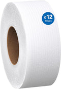 Scott Professional High-Capacity Jumbo Roll Toilet Paper, Bulk (07805), 2-Ply, Septic Safe, White, Non-Perforated (12 Rolls at 1,000' Each, 12,000'/Case)