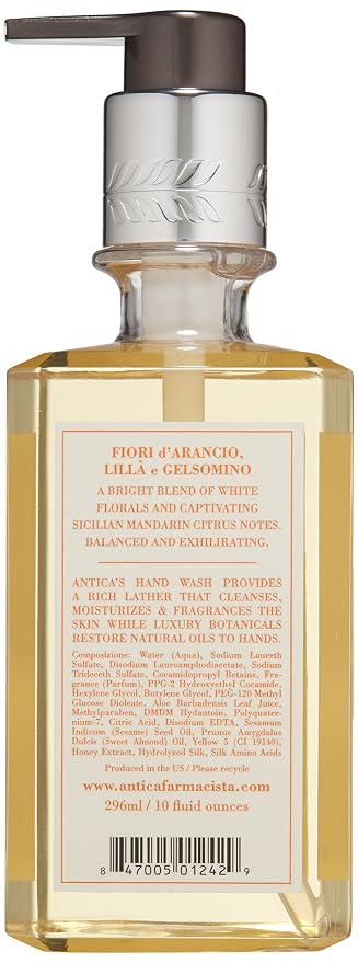 Antica Farmacista Hand & Body Wash - Luxury Nourishing & Hydrating Hand Cleansing Wash - Bath & Body Gift - Orange Blossom, Lilac & Jasmine, 10 fl oz