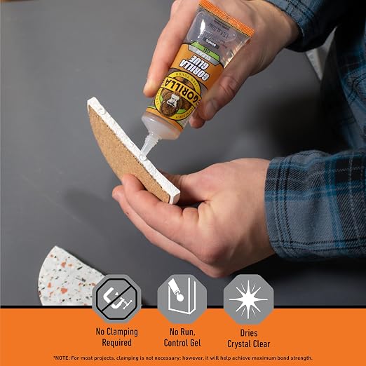 Gorilla Glue Clear Gel, 1.75fl.oz. Tube, (Pack of 6)
