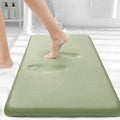 Smiry Memory Foam Bath Mat 30x20, Extra Soft and Absorbent Bathroom Mats, Non Slip Washable Carpet for Floor, Shower and Tub, Sage Green