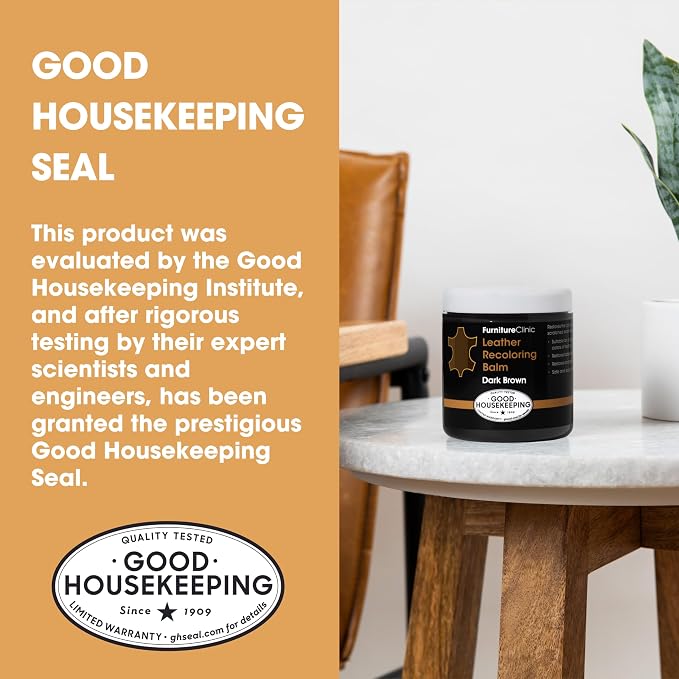 Furniture Clinic The Original Leather Recoloring Balm | Red Leather Dye | Repair Scratched, Faded, & Worn Leather | Restore Your Leather Couches, Sofas, Car Seats, and Furniture | 250 ml / 8.5 fl oz