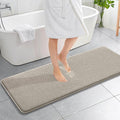 OLANLY Memory Foam Bathroom Runner Rugs 59x20, Long Bath Mats, Warm Taupe | Soft Quick Dry Bath Mats, Non-Slip, Absorbent Machine Washable Mat for Bathroom Floor, Tub and Shower, Home Decor Accessories