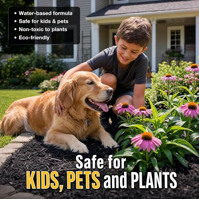 Teexpert Rock Glue for Landscaping: 170OZ Water-Based Formula Mulch Binder for Rocks & Mulch Gravel Pebbles, 100% Permeable Safe for Kids Plants Pets Fast-Drying Easy to Use for Holds 12 Months