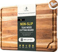 Teak Wood Cutting Boards for Kitchen 17'' Wooden Bamboo Serving Board Meat | Heavy Duty, Over Sink, Solid Thick, Haus Wooden Chopping Board, Meat, Easy to Clean, Non Toxic, Best Kitchen Essential Gift