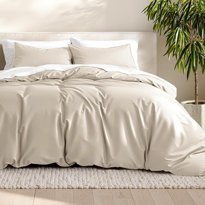 Bare Home Bedding Duvet Cover King Size - Premium 1800 Super Soft Collection - Lightweight, Cooling - Soft Breathable Bedding Duvet Cover (King, Sand)