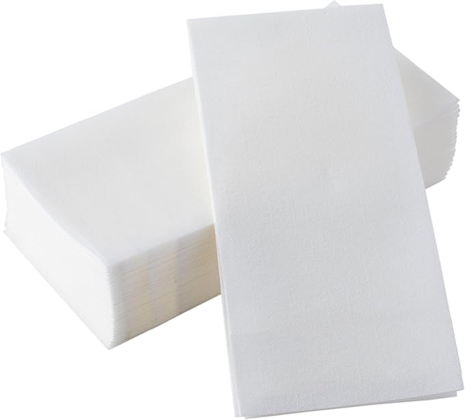5000 Pack Disposable Guest Towels for Bathroom, Linen-Feel Hand Towels | Thick and Absorbent Cloth-Like Paper Napkins, Made in USA, White, 12x17 in, for Parties, Weddings, Events, Guest Bathrooms
