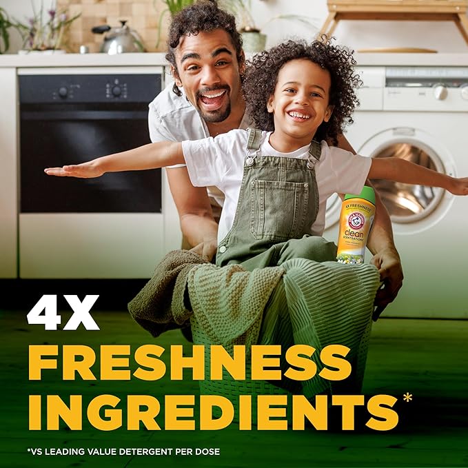 ARM & HAMMER Clean Scentsations In-Wash Scent Booster,Laundry Scent Booster Clean Meadow-scent,24 Oz,(Pack of 4)