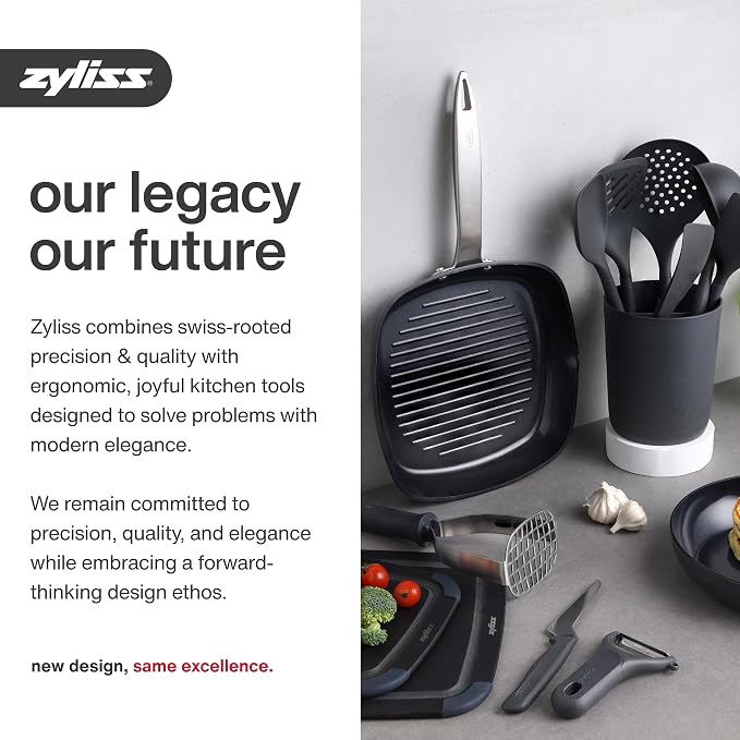 Zyliss Rotary Cheese Grater, Aluminium, 3 Steel Drum Blades, Cheese, Vegetable, Chocolate, Nut, Fruit Grater with Handle, Non-Slip Suction Foot and Table Clamp, 5 Year Guarantee