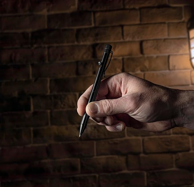 Rite in the Rain Weatherproof Bolt-Action Matte Black Metal Pen, Black Ink (No. BK16) | ballpoint-pens