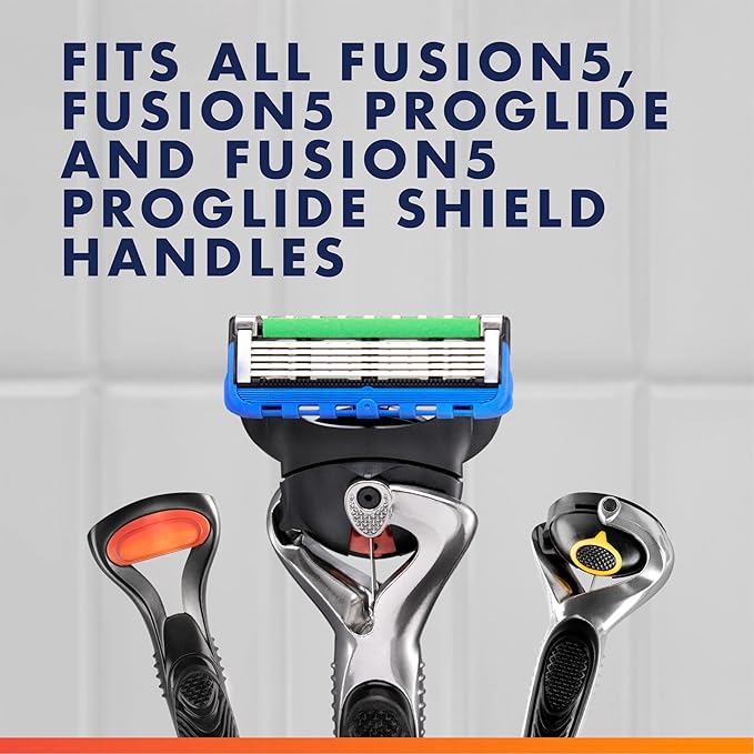 Gillette Fusion5 ProGlide Razor for Men, 12 Blade Refills with Precision Trimmer