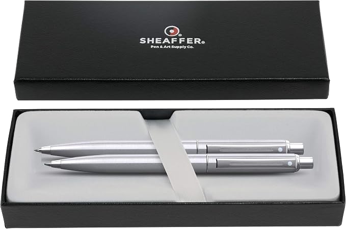 Sheaffer Sentinel Brushed Chrome Ballpoint Pen & 0.7mm Pencil