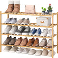 viewcare Shoe Rack, 4-Tier Long Shoe Rack for Entryway, Bamboo Wood Shoe Shelf for Closet & Hallway, Long 33IN | Beautiful | Functional | Sturdy | Durable