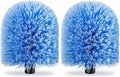 2 Pack Screw on Webster Cobweb Duster Head for Pole,Spider Web Remover Brush, Cobweb Duster Head Attachment,Fits Standard 3/4 inch Threaded Poles(Big, Blue)