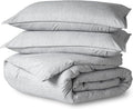 Bare Home Bedding Duvet Cover Oversized Queen Size - Premium 1800 Super Soft Duvet Covers Collection - Lightweight & Soft Textured Bedding (Oversized Queen, Heathered Pewter)