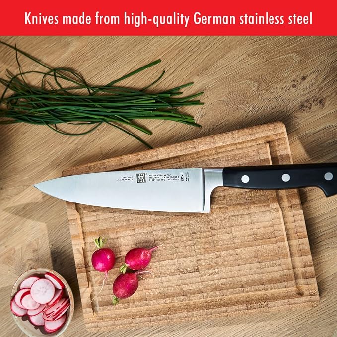 ZWILLING Professional S 8-inch Razor-Sharp German Chef's Knife, Made in Company-Owned German Factory with Special Formula Steel perfected for almost 300 Years, Dishwasher Safe