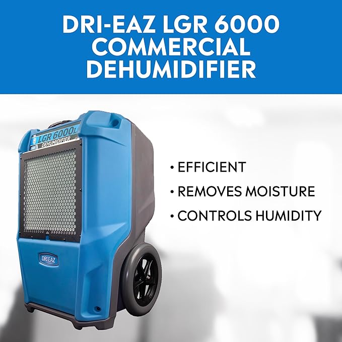 Dri-Eaz LGR 6000Li Commercial Dehumidifier with Pump, Portable Industrial Dehumidifier (F600)