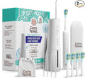 GuruNanda Lion & Lamb Kit 2.0, Electric Toothbrush with Water Flosser Combo, 4 Jet Tips, 4 Brush Heads, & IPX7 Waterproof Design for Complete Oral Care, White