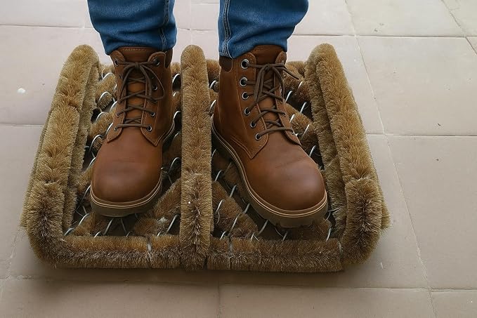 2 Pack Extra Durable Coir Boot Scraper,Wire and Coir Doormat,Scraper MAT,Coconut Fibre/BOOTSCRAPER,Boot Wiper,Shoe Wiper 2.5"X12"X13"Inches
