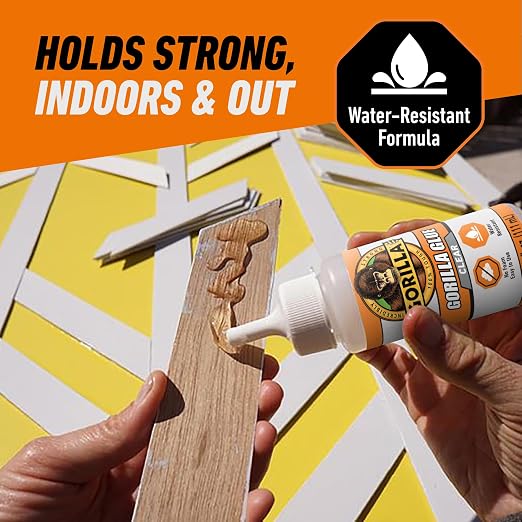 Gorilla Clear Glue, 3.75 Ounce Bottle (Pack of 2) - Crystal Clear, All Purpose, and Water Resistant