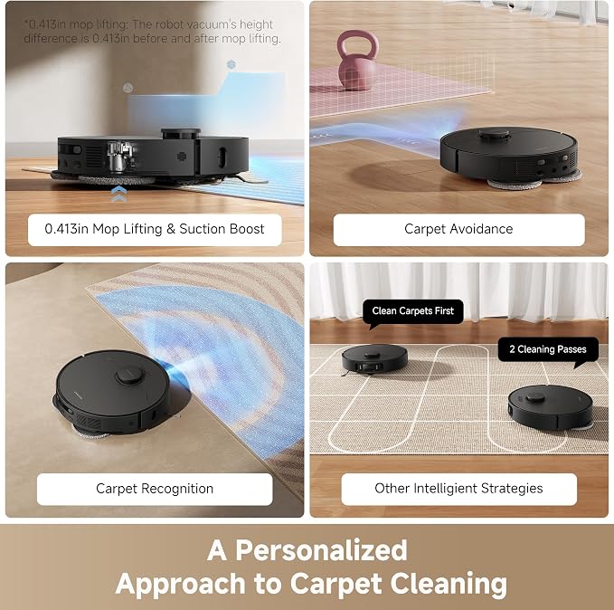 DREAME L40s Ultra AE Robot Vacuum and Mop Combo, 19,000Pa Suction, Self Emptying Dust Box, Flexible Mop & 167℉ Self Cleaning Washboard, Diverse Brush Selection, All-in-One Station, Auto Refill