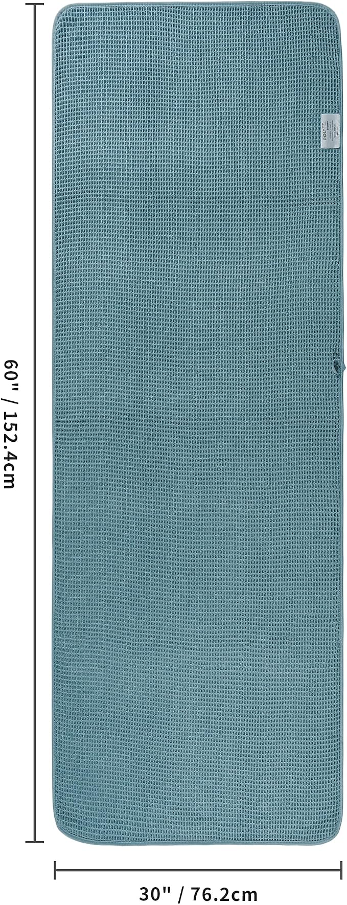 POLYTE 430 GSM Poly Blend Microfiber Quick Dry Waffle Bath Towel, 30x60 in | 4 Pack, Oversize, Lint Free, Body Towel