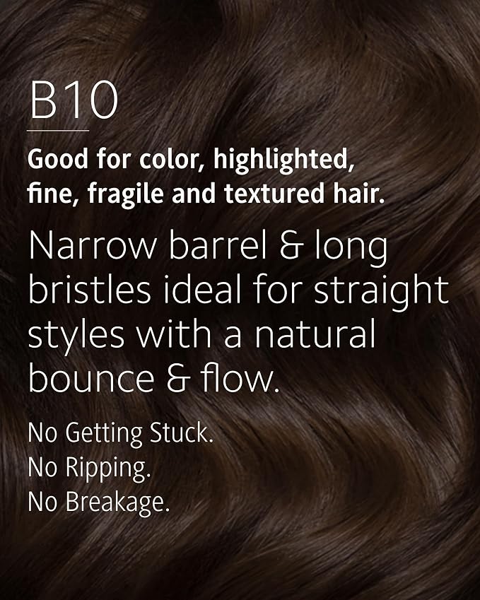 Ibiza Hair Boar Bristle Round Brush (B10-80mm) | Ideal for Setting Hair with Movement, Bounce & Easy Styling Control | Blonde Boar Bristles for Fine, Ethnic & Color-Treated Hair