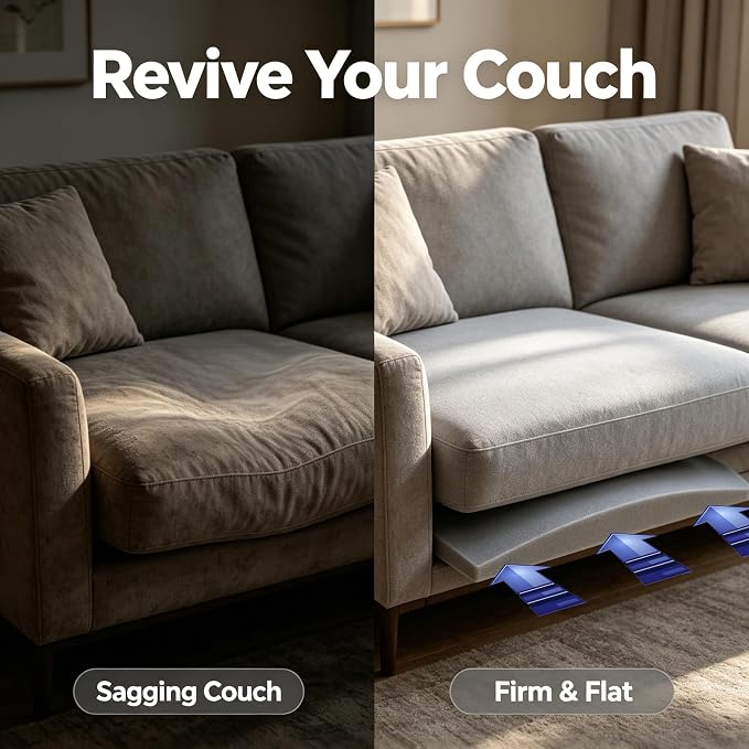 JMGBird 19.5x19.5 Inch Sofa Cushion Inserts Set of 4 - Sponge Pads Support for Collapsed Couch Cushions Restoration