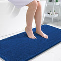 OLANLY Large Bathroom Rugs 50x30, Soft Absorbent Chenille Bath Rugs, Rubber Backing Quick Dry, Machine Washable Bath Mats for Bathroom Floor, Tub and Shower, Home Decor Accessories, Deep Navy Blue