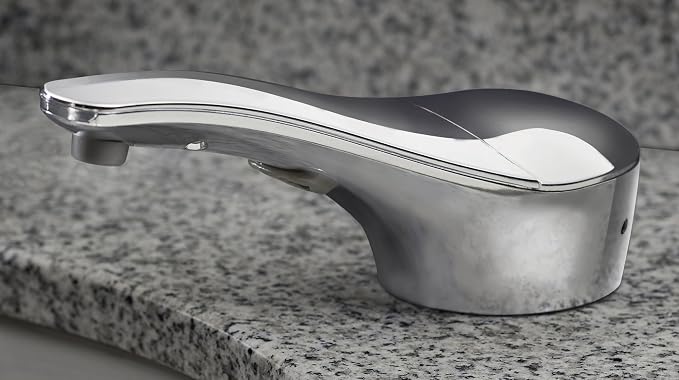 Bobrick 824 Automatic Liquid Soap Dispenser, Top-Fill Touch-Free Soap Spout 34-fl oz. (1.0-L) Liquid Soap Capacity, For Public Restroom Countertops 1-3/8” Mounting Diameter, Chrome Finish