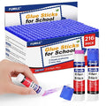 216 Pack Glue Sticks Bulk for Kids, Disappearing Purple Glue Sticks for Classroom and Teacher Supplies.0.18 OZ kids glue Dries Clear, Non-Toxic, Washable, Back to School Supplies and Student Must Have