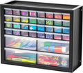 IRIS USA 36-Drawer Storage Cabinet, Made in USA, Small Parts Storage Craft Organizer, Tool Chest, Hardware, Electronics, Screws, Nuts & Bolts, Garage & Workshop Storage, Teacher Toolbox, Black
