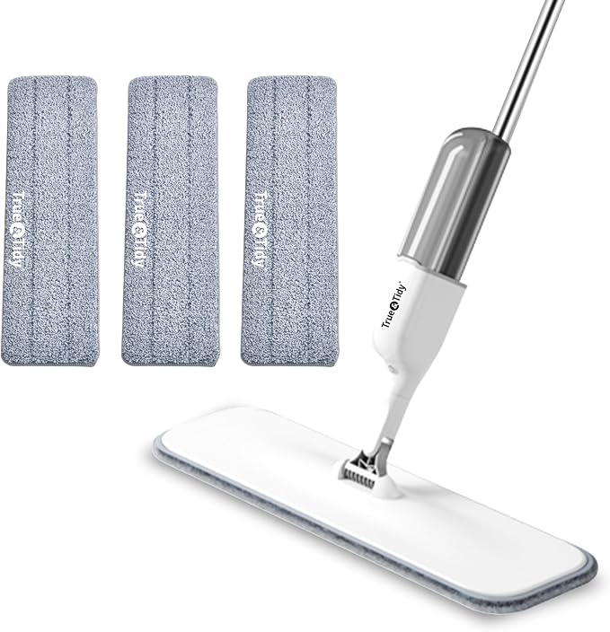 True & Tidy 3pc Machine Washable Mop Pad Refills for SPRAY-250 Spray Mop