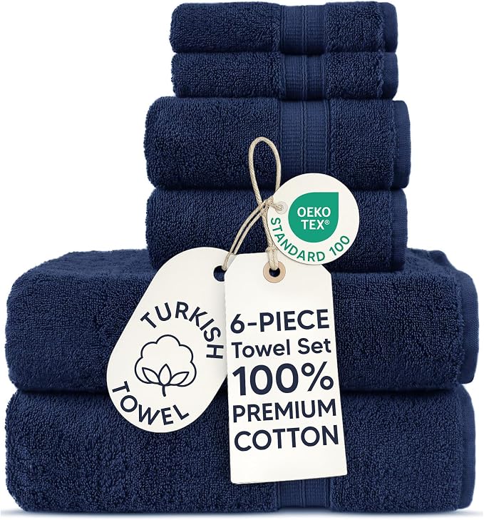 Chakir Turkish Linens | Soft & Absorbent | 100% Cotton Premium Turkish Towels for Bathroom