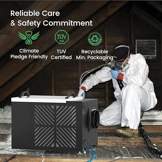 Waykar 216 Pint Crawl Space Dehumidifier with Pump & Drain Hose for Basements, Commercial & Water Damage Spaces up to 8000 Sq. Ft., Compact, Strong Dehumidification, 5-Year Quality Coverage
