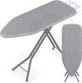 SONGMICS Full Size Ironing Board, Steel Frame with Cover and Sponge Pad, Foldable Standard Ironing Board with Iron Rest, 49.2 x 18.1 x 35.4 inches, Gray, Borix Collection ULLB100G101S
