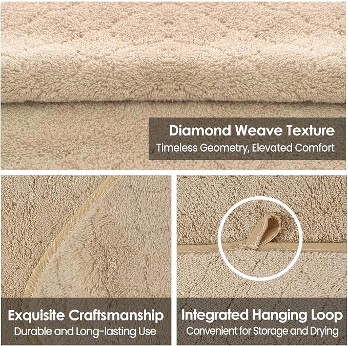 JML Bath Towels, Pack of 4, 30"x60", Large, Camel | Hanging Loop, Super Soft, Absorbent, Lint Free, Fade Resistant, Lightweight, Quick Dry, Use for SPA , Sauna, Salon Hair Wrap