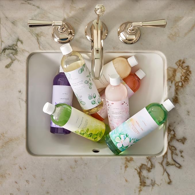 Thymes Hand Wash Refill - Scented Liquid Hand Soap Refill - Deeply Cleansing & Hydrating Formula - Plant-Based Skin Care - Refreshing Citrus Blend (Mandarin Coriander, 24.5 fl oz)