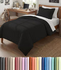 Duvet Cover Twin/Twin XL Size Set - Extra Soft Twin/Twin XL Duvet Cover 68" x 90" with 1 Pillow Sham for Women, Men, Kids & Teens - Comfy, Easy-Care & Fade Free with Zipper Closures and Ties (Black)