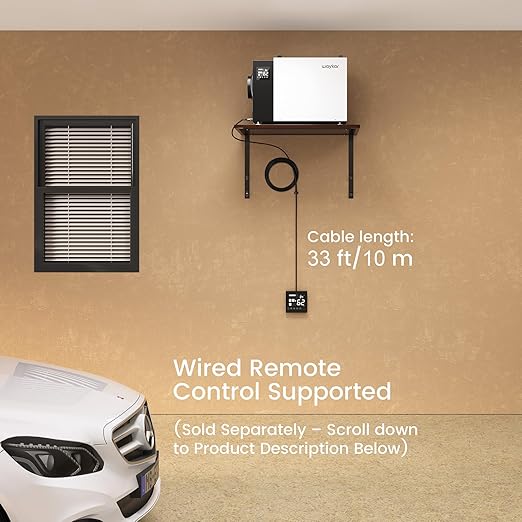 Waykar 216 Pint Crawl Space Dehumidifier with Pump & Drain Hose for Basements, Commercial & Water Damage Spaces up to 8000 Sq. Ft., Compact, Strong Dehumidification, 5-Year Quality Coverage