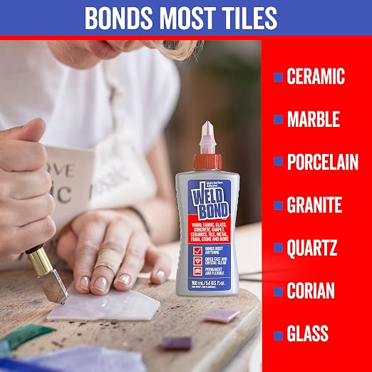 Weldbond Glue - Bonds Most Anything! 3L /101 oz Non-Toxic Adhesive Glue For Wood Tile Glass Craft Foam Fabric Stone Cement & Concrete & Any Other Porous Surfaces. No Fume Non-Flammable PVA Glue Gallon