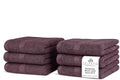 Villa Celestia Cotton Washcloths Set of 6, 12x12 Inch, 100% Ring-Spun Combed Cotton, Soft Absorbent Quick-Dry Wash Cloths for Face and Body, Oeko-TEX Certified, Hotel & Spa Quality, Burgandy