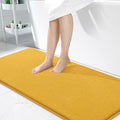 OLANLY Memory Foam Bathroom Runner Rugs 47x24, Long Bath Mat, Golden Yellow | Soft Quick Dry Bath Mats, Non-Slip, Absorbent Machine Washable Mat for Bathroom Floor, Tub and Shower, Home Decor Accessories