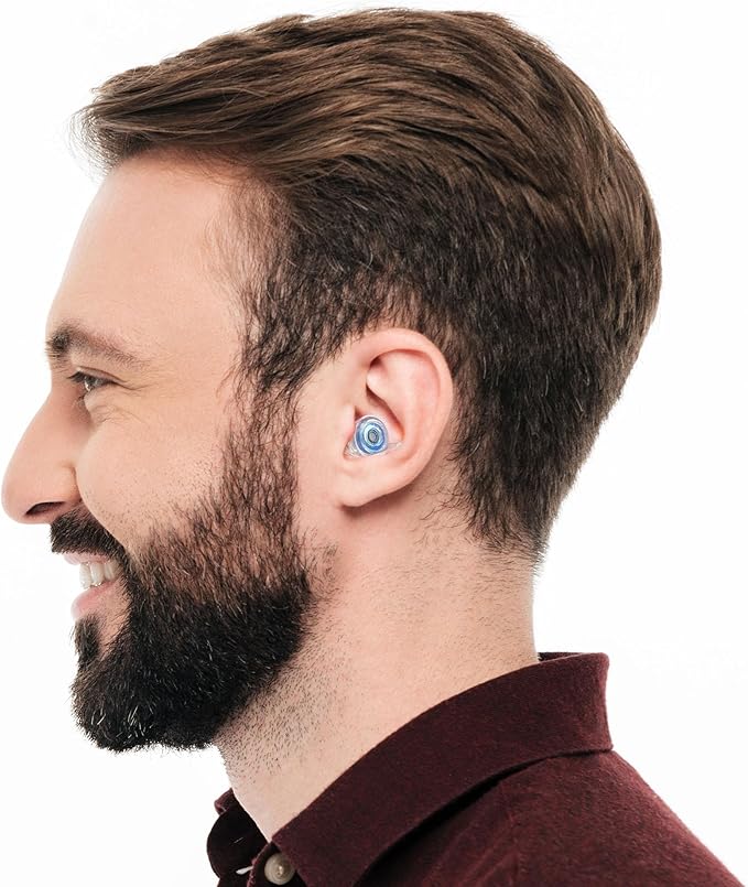 Eargasm High Fidelity Blue Earplugs for Concerts, Festivals, Musicians, DJs, Night-Life, Motorcycle Hearing Protection - Reusable Ear Plugs for High Fidelity Noise Reduction up to 21 dB